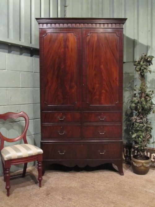 Antique Edwardian Double Wardrobe C1900 W7081/1.10