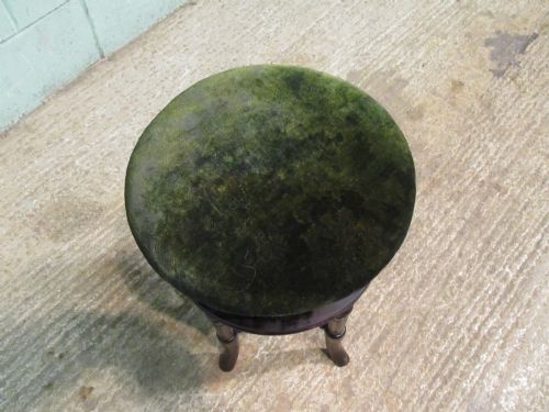 fig 2. Antique Victorian Mahogany Adjustable Piano Stool c1880
