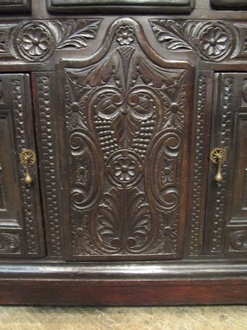 fig 2. Antique Georgian Carved Oak Sideboard C1780