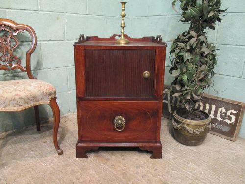 Antique Regency Mahogany Bedside Cabinet C1820