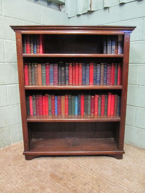 fig 1. Antique Victorian Oak Open Bookcase