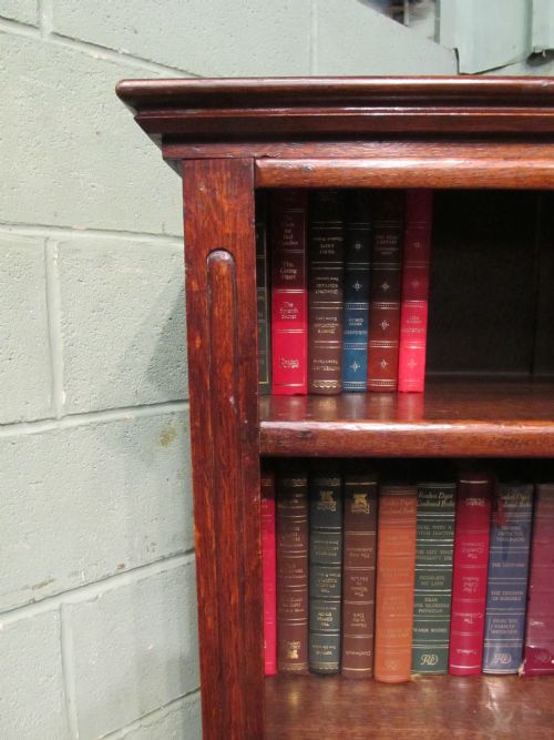 fig 2. Antique Victorian Oak Open Bookcase