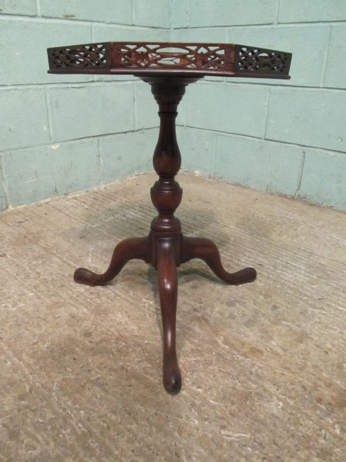 fig 1. Antique Regency Mahogany Tripod Side Table