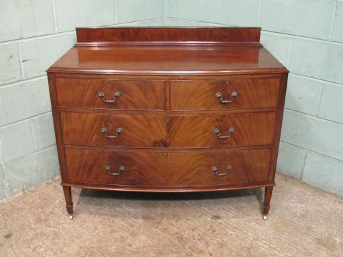 fig 4. Antique Edwardian Mahogany 3 Piece Bedroom Suite, Wardrobe,Dressing Table,Chest of Drawers c1900