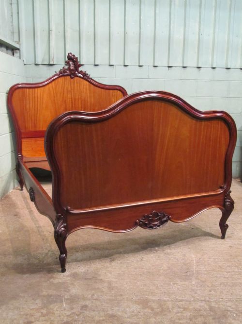 fig 1. Antique French Mahogany Double Bed c1900