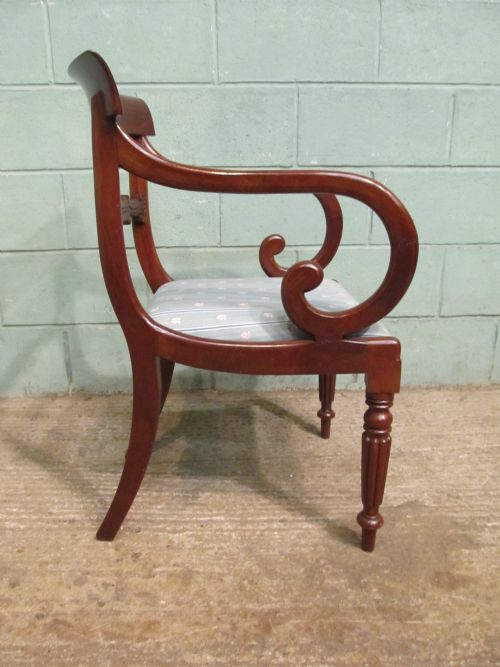 Antique Mahogany William 1v Desk Library Chair C1830