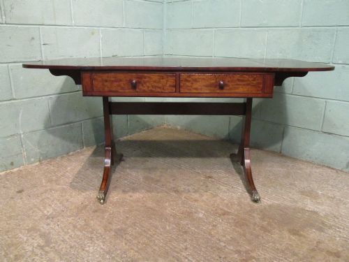 fig 2. Antique Regency Mahogany Inlaid Drop Leaf Sofa Table C1820