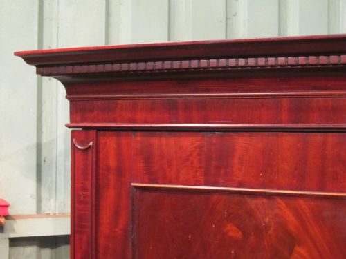 fig 1. Antique Regency Flamed Mahogany Double Wardrobe c1820