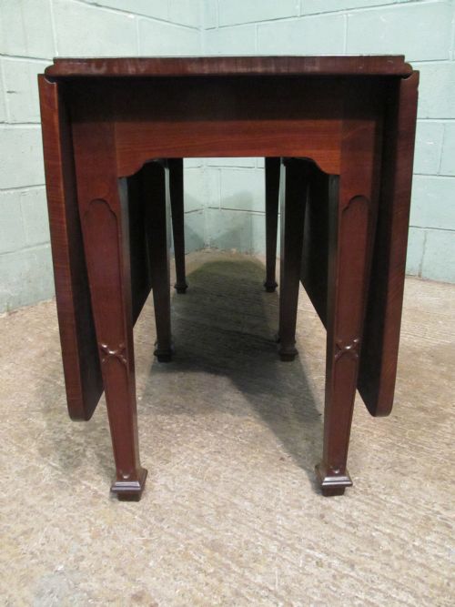 fig 1. Antique Edwardian Mahogany Gateleg Drop Leaf Dining Table seats 8-10 C1900