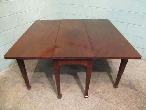 fig 2. Antique Edwardian Mahogany Gateleg Drop Leaf Dining Table seats 8-10 C1900