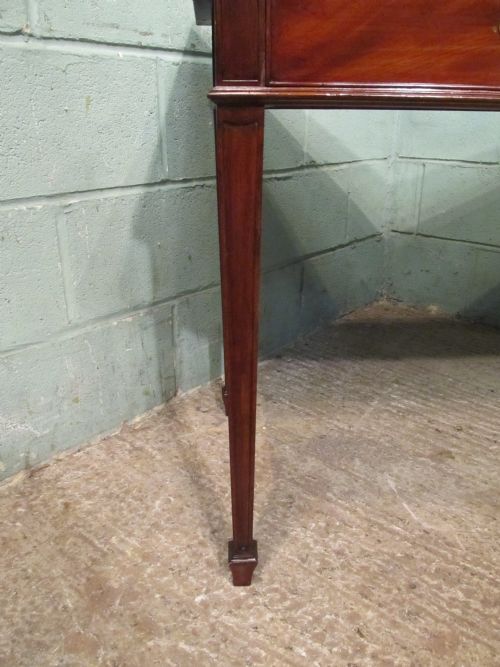 fig 2. Antique Edwardian Bow Front Writing Table Desk C1900
