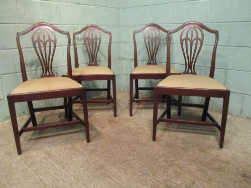 Antique Edwardian Regency Mahogany Set of Four Dining Chairs C1900