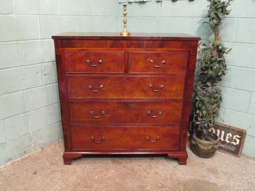 Antique Early Victorian Mahogany Chest of Drawers C1840
