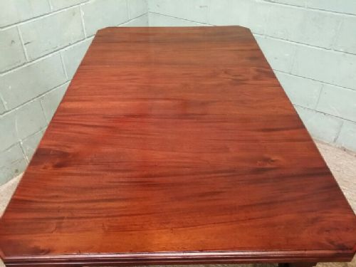 Antique Victorian Mahogany Wind Out Extending Dining Table C1880 Seats 8