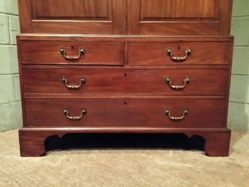 fig 1. ANTIQUE REGENCY MAHOGANY CLOTHES PRESS WARDROBE C1820