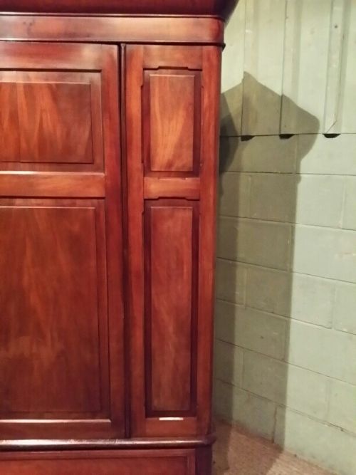 fig 1. ANTIQUE VICTORIAN MAHOGANY DOUBLE WARDROBE C1880