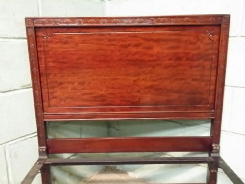 fig 1. ANTIQUE PAIR EDWARDIAN MAHOGANY SINGLE BEDS C1900
