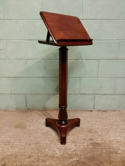 Antique Victorian Mahogany Adjustable Music Stand C1880