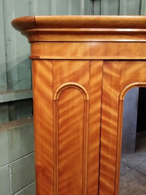 fig 1. ANTIQUE VICTORIAN SATINWOOD DOUBLE WARDROBE C1880
