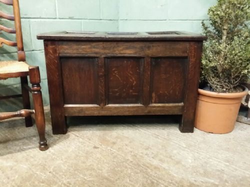 Antique Georgian Period Oak Coffer C1720