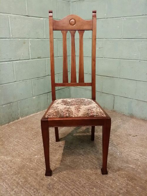 fig 2. ANTIQUE SET SIX EDWARDIAN WALNUT DINING CHAIRS C1910