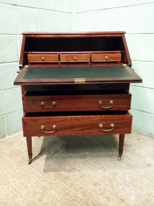 fig 2. ANTIQUE EDWARDIAN MAHOGANY BUREAU C1900