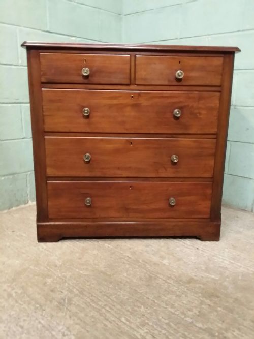 fig 1. ANTIQUE VICTORIAN MAHOGANY CHEST OF DRAWERS C1880