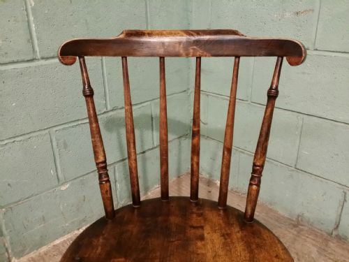 fig 1. ANTIQUE SET SIX LATE VICTORIAN IBEX KITCHEN CHAIRS C1890