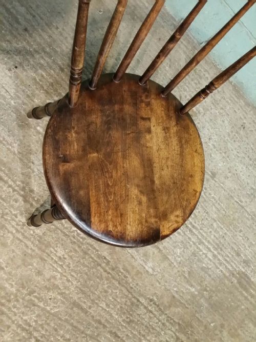 fig 2. ANTIQUE SET SIX LATE VICTORIAN IBEX KITCHEN CHAIRS C1890