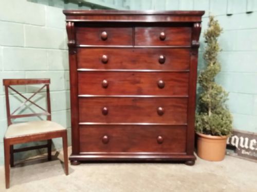 Antique Victorian Large Mahigany Chest of Drawers C1880