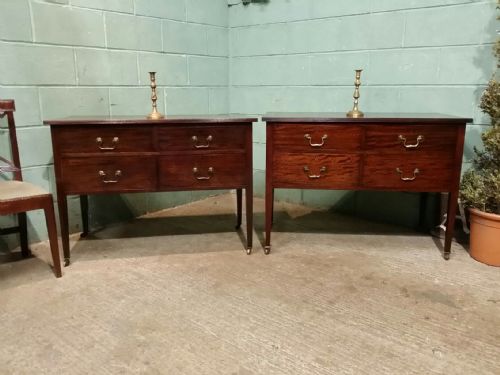 Antique Edwardian Pair Mahogany Chest of Drawers C1900