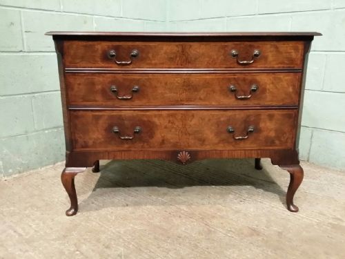 fig 1. ANTIQUE EDWARDIAN PAIR OF BURR WALNUT CHEST OF DRAWERS C1900