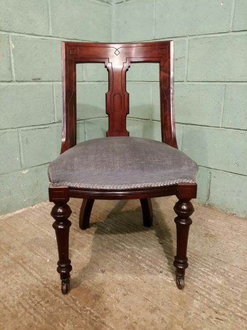 fig 1. ANTIQUE SET SIX VICTORIAN CUBAN MAHOGANY DINING CHAIRS C1880