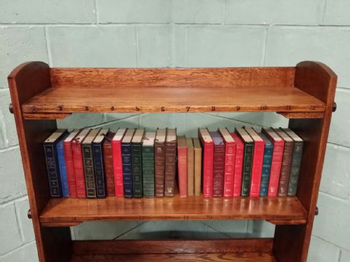fig 1. ANTIQUE ARTS AND CRAFTS BESPOKE OAK OPEN BOOKCASE C1890