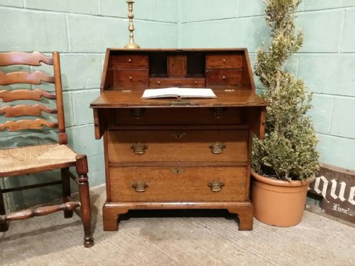 Antique George 111 Country Oak Bureau C1780
