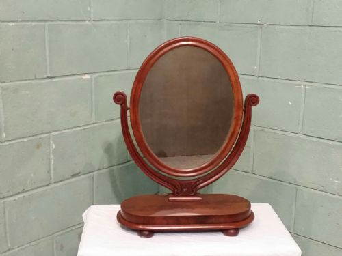 fig 1. ANTIQUE VICTORIAN MAHOGANY TOILET MIRROR C1860