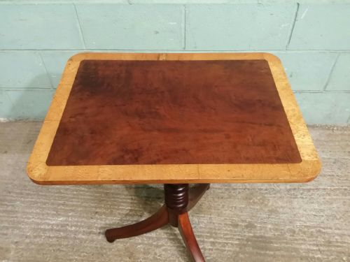 fig 2. ANTIQUE REGENCY MAHIGANY AND MAPLE TILT TOP TABLE C1820