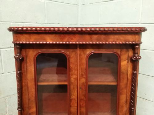 fig 2. ANTIQUE VICTORIAN BURR WALNUT CABINET C 1860