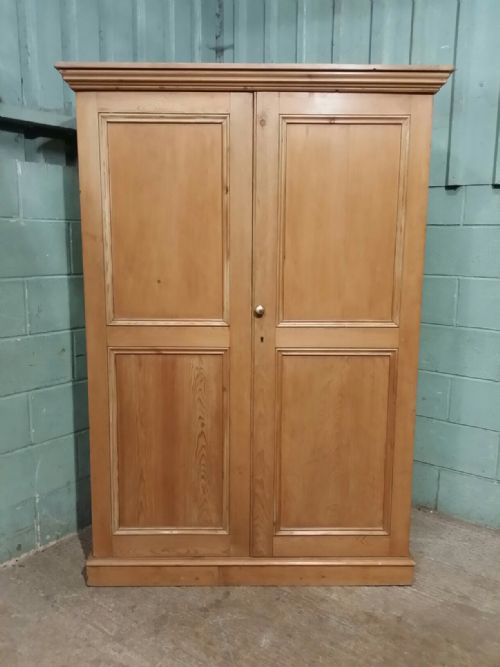 fig 1. ANTIQUE VICTORIAN PINE DOUBLE WARDROBE C1880