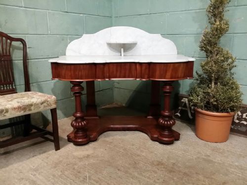 Antique Victorian Mahogany Marble Top Duchess Washstand C1860