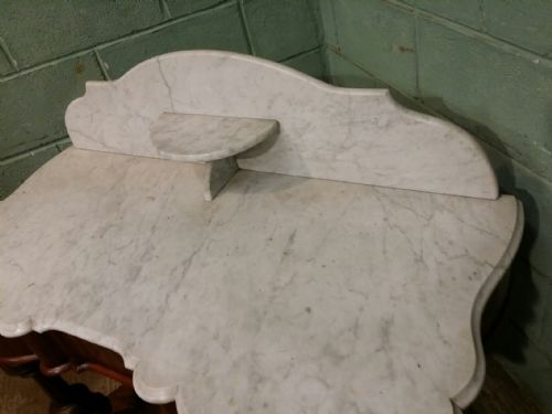 fig 1. ANTIQUE VICTORIAN MAHOGANY MARBLE TOP DUCHESS WASHSTAND C1860