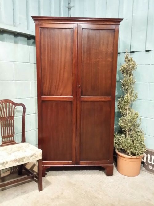Antique Edwardian Mahogany Small Wardrobe C1900