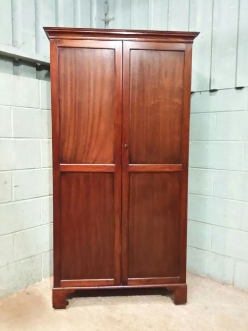 fig 1. ANTIQUE EDWARDIAN MAHOGANY SMALL WARDROBE C1900