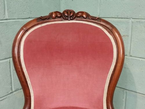 fig 2. ANTIQUE VICTORIAN WALNUT SALON CHAIR C1880
