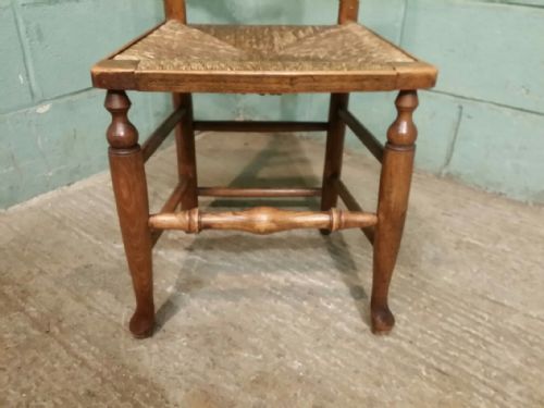 fig 2. ANTIQUE SET FOUR EARLY VICTORIAN ELM LADDER BACK COUNTRY CHAIRS C1840