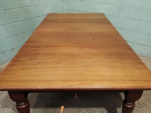Antique Victorian Oak Wind Out Extending Dining Table C 1880 Seats 10-12