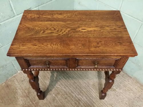 fig 2. ANTIQUE EDWARDIAN OAK SIDE TABLE LOWBOY C1900