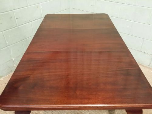 Antique Edwardian Mahogany Wind Out Extending Dining Table C1900