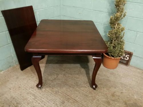 fig 1. ANTIQUE EDWARDIAN MAHOGANY WIND OUT EXTENDING DINING TABLE C1900