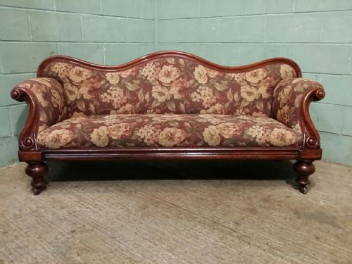 fig 1. ANTIQUE VICTORIAN MAHOGANY SHOW FRAME SOFA C1880